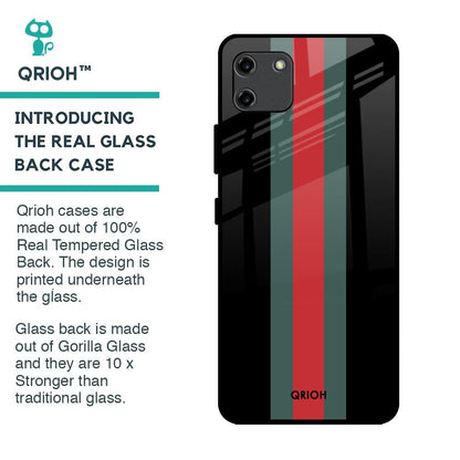 Vertical Stripes Glass Case for Realme C11