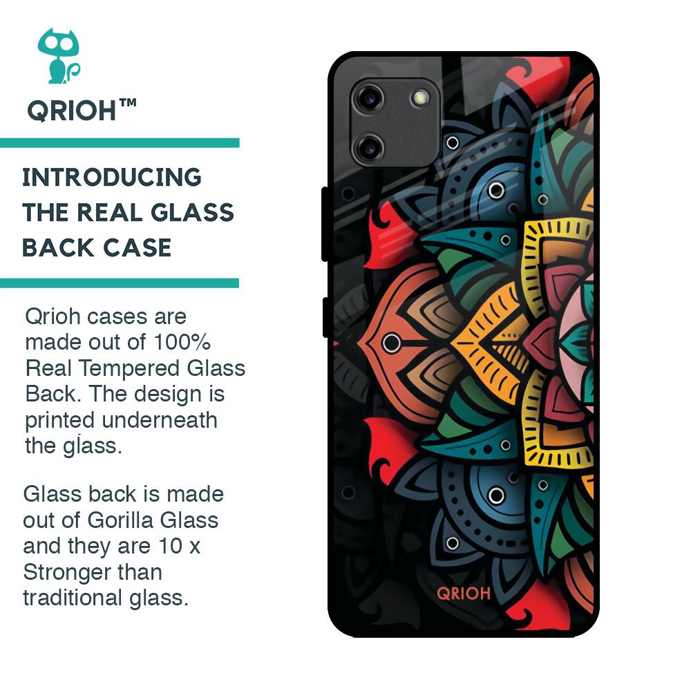Retro Gorgeous Flower Glass Case for Realme C11