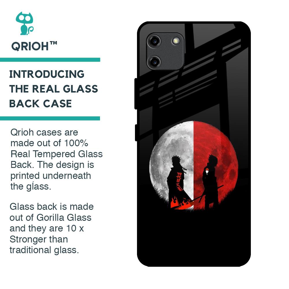 Anime Red Moon Glass Case for Realme C11