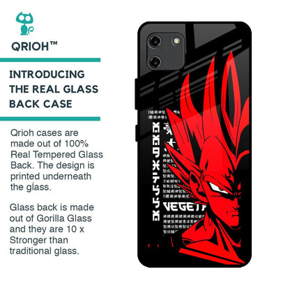Red Vegeta Glass Case for Realme C11