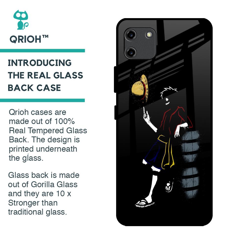 Luffy Line Art Glass Case for Realme C11