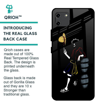 Luffy Line Art Glass Case for Realme C11