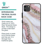 Pink & Gold Gllitter Marble Glass Case for Realme C11