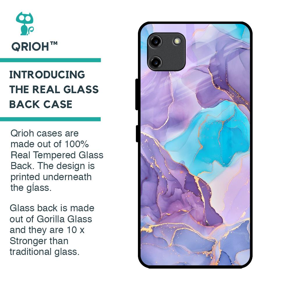 Alcohol ink Marble Glass Case for Realme C11