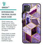 Purple Rhombus Marble Glass Case for Realme C11