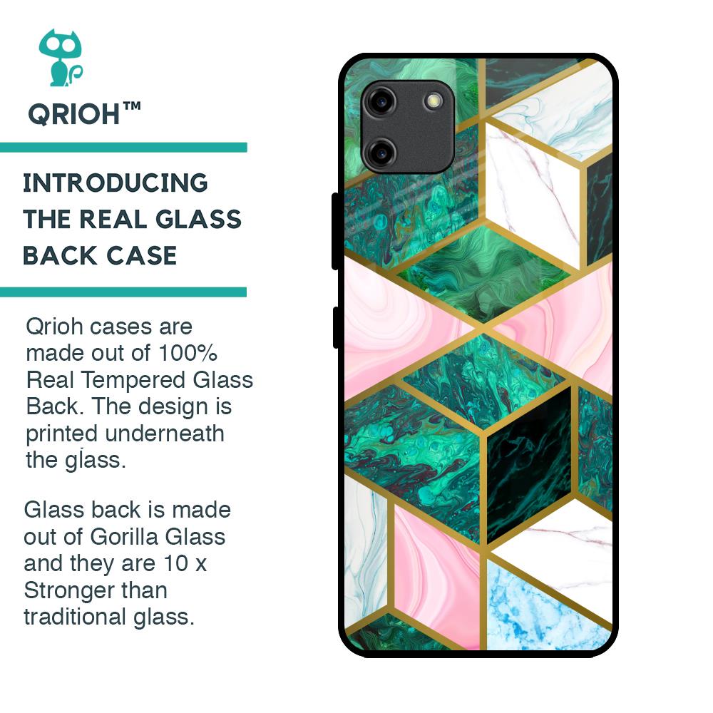 Seamless Green Marble Glass Case for Realme C11