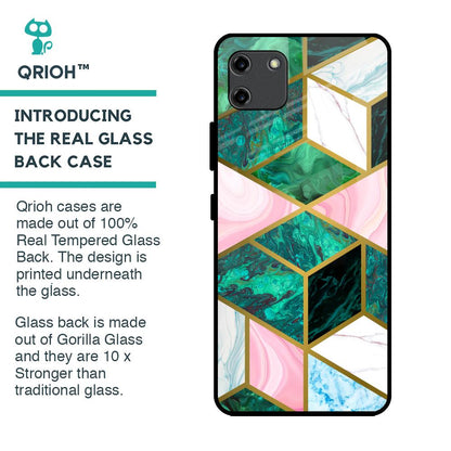 Seamless Green Marble Glass Case for Realme C11