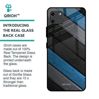 Multicolor Wooden Effect Glass Case for Realme C11