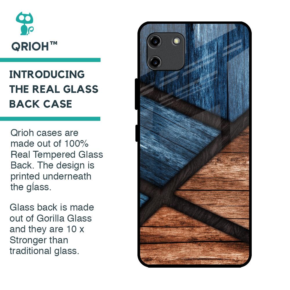 Wooden Tiles Glass Case for Realme C11