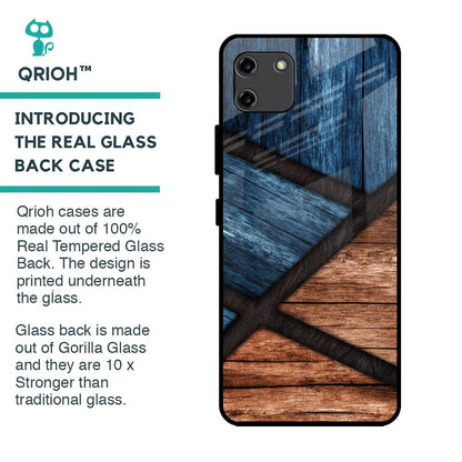 Wooden Tiles Glass Case for Realme C11