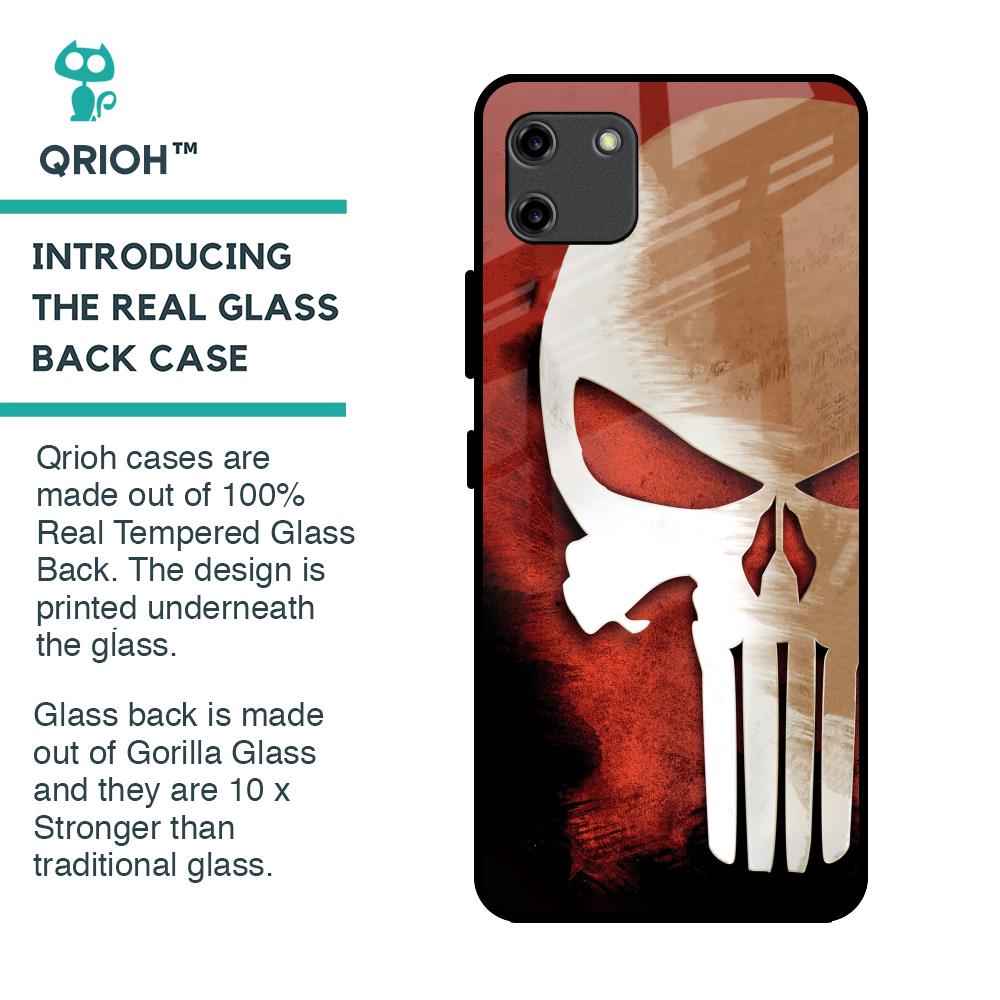 Red Skull Glass Case for Realme C11
