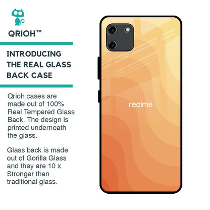Orange Curve Pattern Glass Case for Realme C11