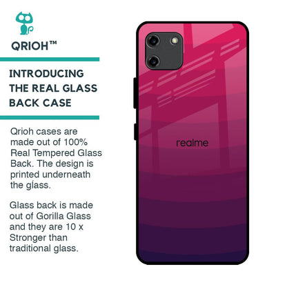 Wavy Pink Pattern Glass Case for Realme C11