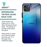 Blue Rhombus Pattern Glass Case for Realme C11