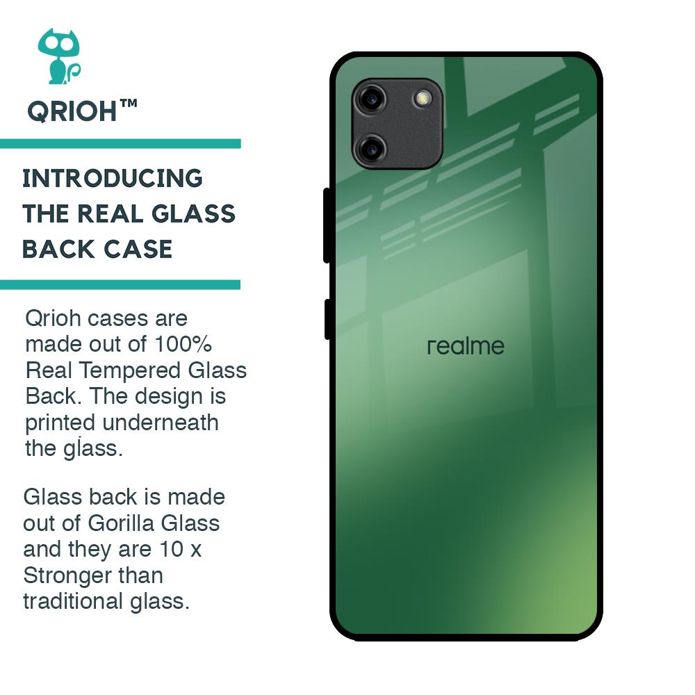 Green Grunge Texture Glass Case for Realme C11