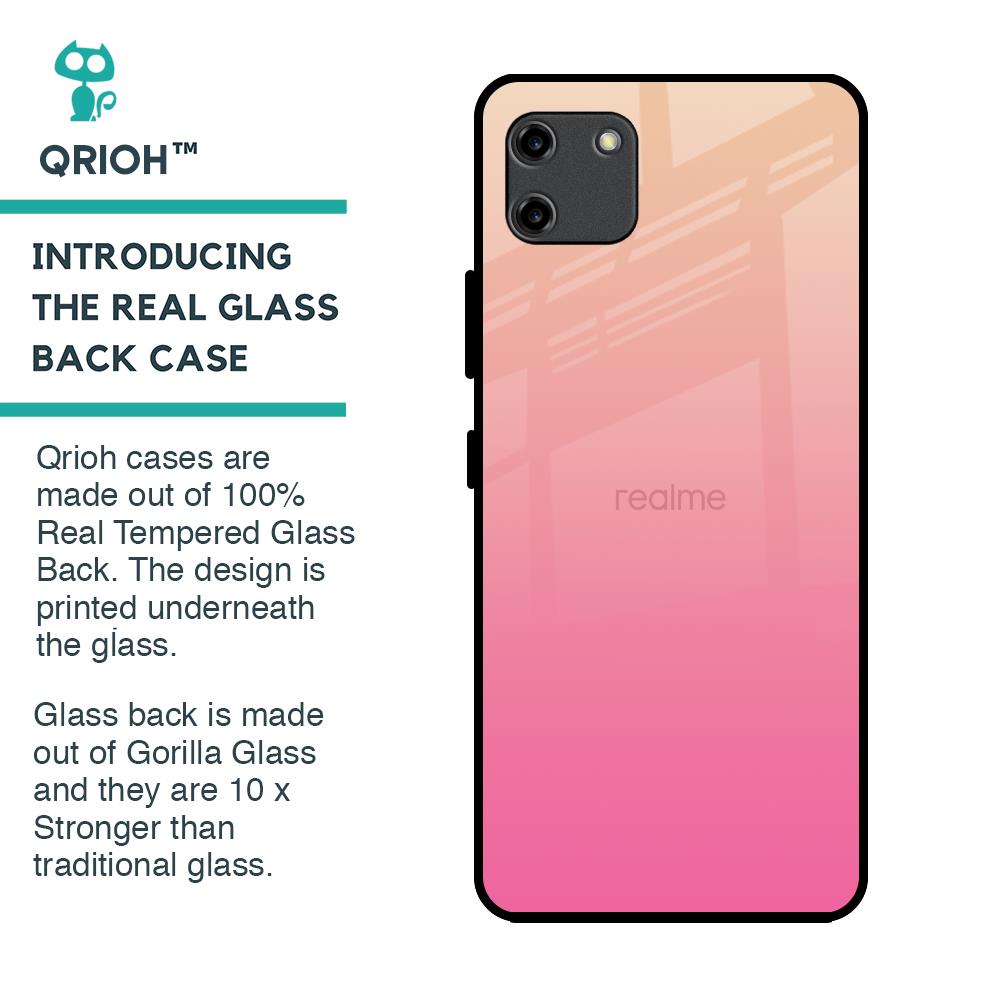 Pastel Pink Gradient Glass Case For Realme C11