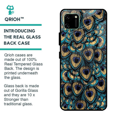 Peacock Feathers Glass case for Realme C11