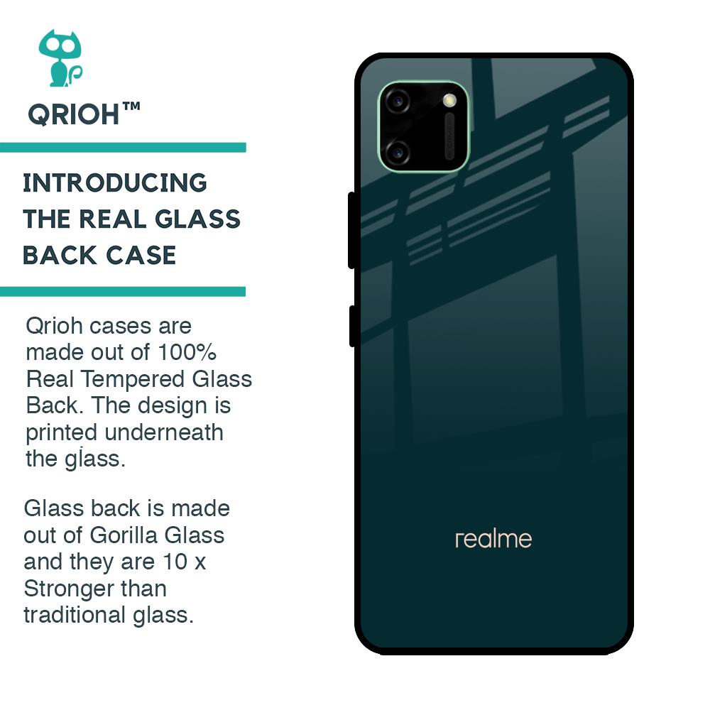 Hunter Green Glass Case For Realme C11