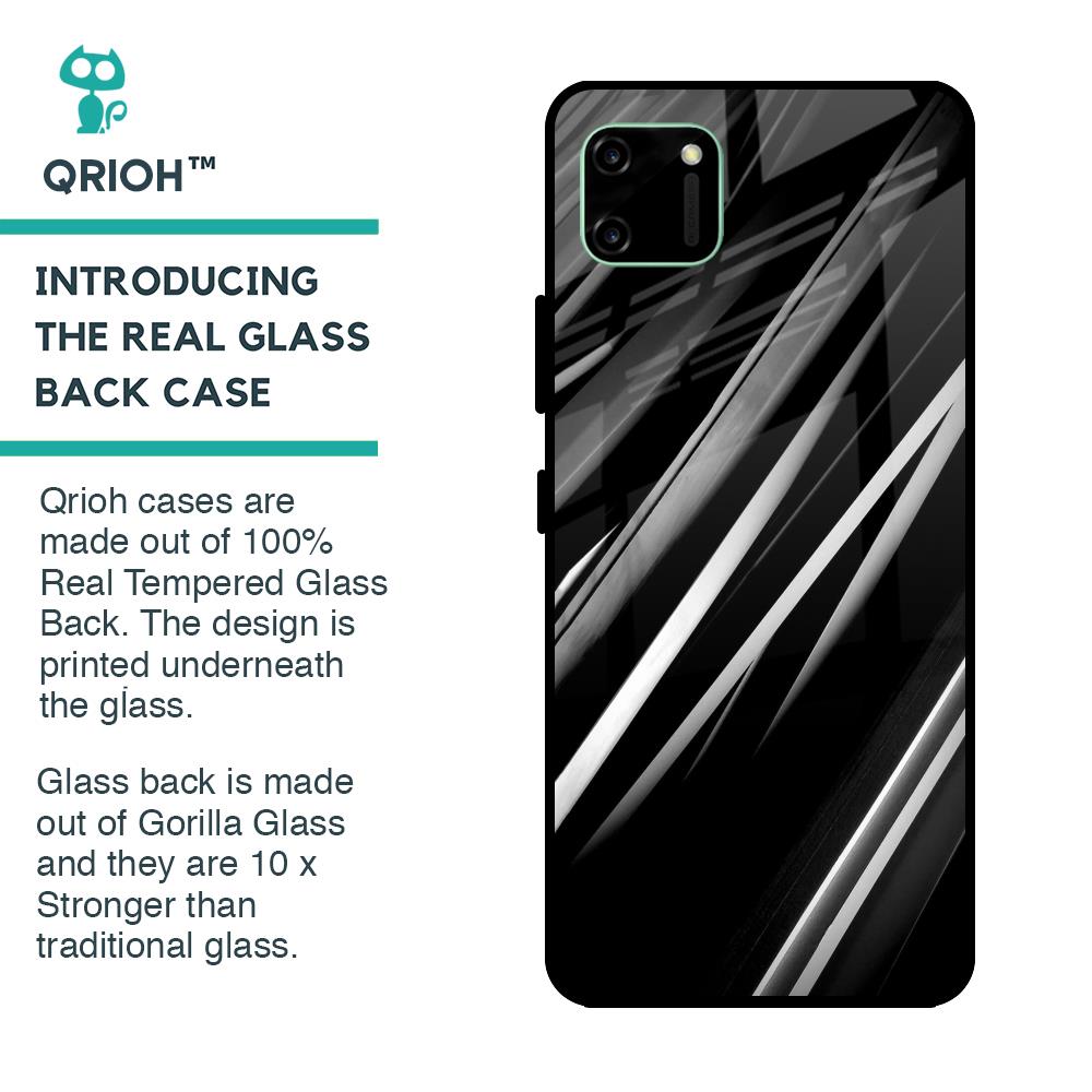 Black & Grey Gradient Glass Case For Realme C11
