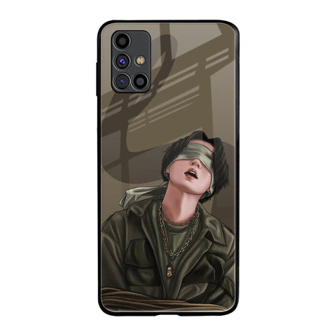 Blind Fold Samsung Galaxy M31s Glass Back Cover Online