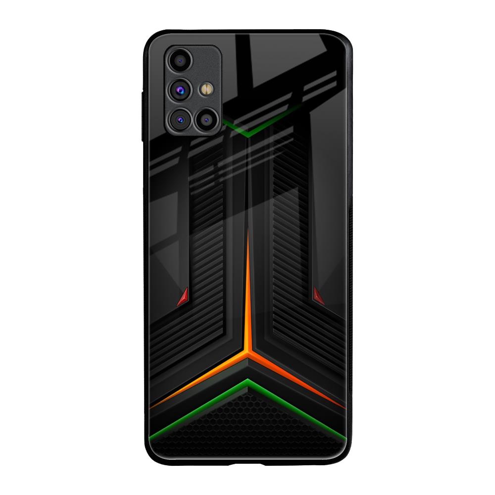 Modern Ultra Chevron Samsung Galaxy M31s Glass Back Cover Online