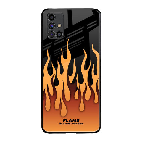 Fire Flame Samsung Galaxy M31s Glass Back Cover Online