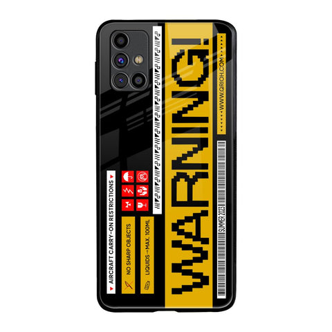 Aircraft Warning Samsung Galaxy M31s Glass Back Cover Online