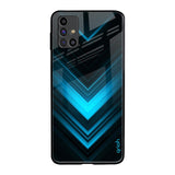 Vertical Blue Arrow Samsung Galaxy M31s Glass Back Cover Online