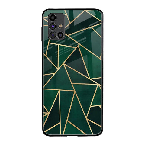 Abstract Green Samsung Galaxy M31s Glass Back Cover Online