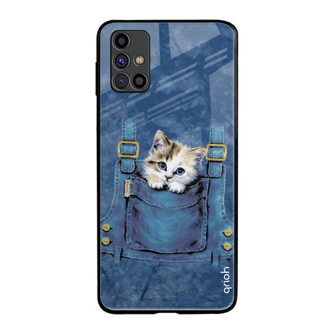 Kitty In Pocket Samsung Galaxy M31s Glass Back Cover Online