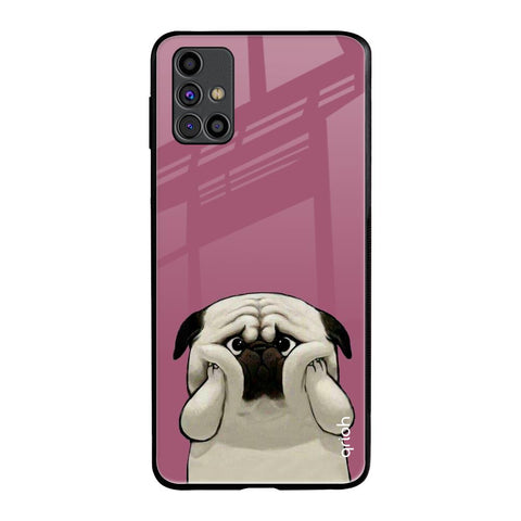 Funny Pug Face Samsung Galaxy M31s Glass Back Cover Online