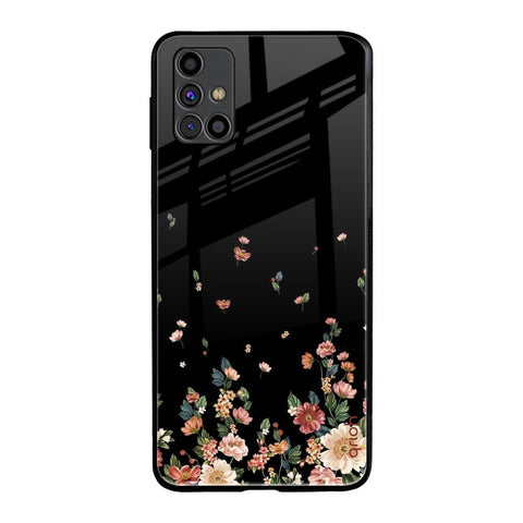 Floating Floral Print Samsung Galaxy M31s Glass Back Cover Online