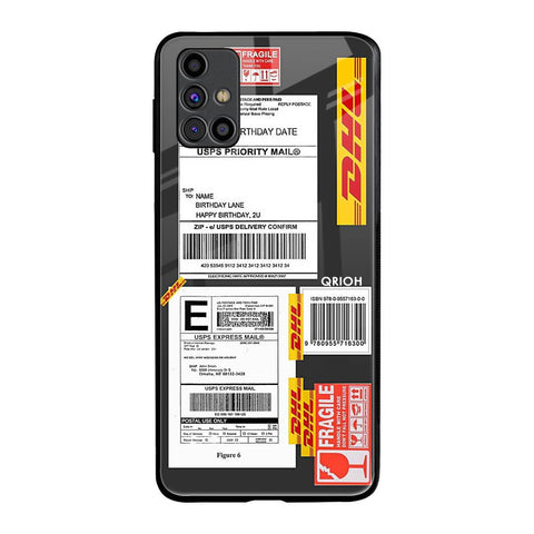 Cool Barcode Label Samsung Galaxy M31s Glass Back Cover Online