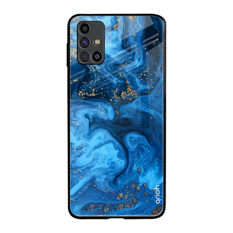 Gold Sprinkle Samsung Galaxy M31s Glass Back Cover Online