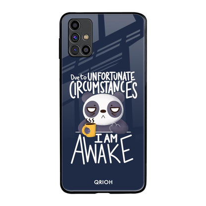 Struggling Panda Samsung Galaxy M31s Glass Back Cover Online