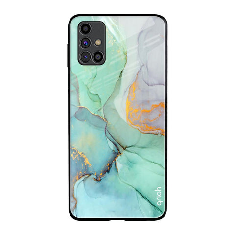 Green Marble Samsung Galaxy M31s Glass Back Cover Online