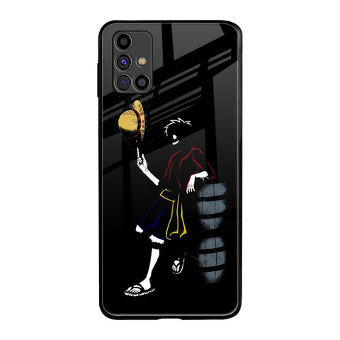 Luffy Line Art Samsung Galaxy M31s Glass Back Cover Online