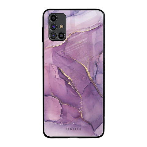 Purple Gold Marble Samsung Galaxy M31s Glass Back Cover Online