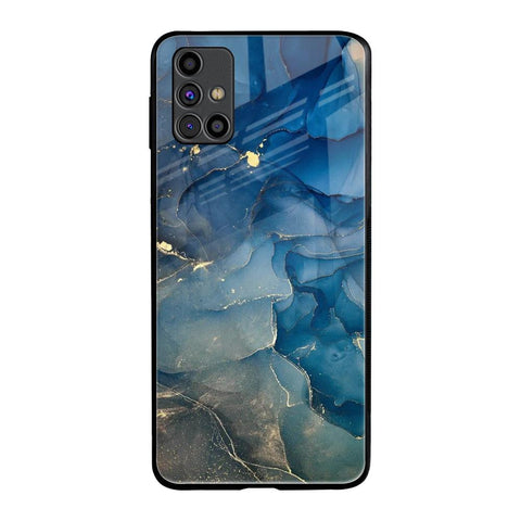 Blue Cool Marble Samsung Galaxy M31s Glass Back Cover Online