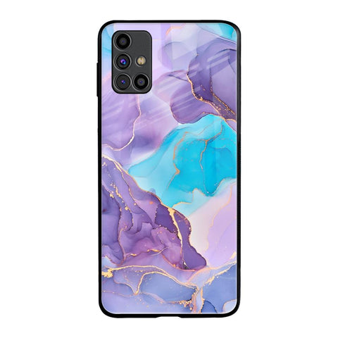 Alcohol ink Marble Samsung Galaxy M31s Glass Back Cover Online