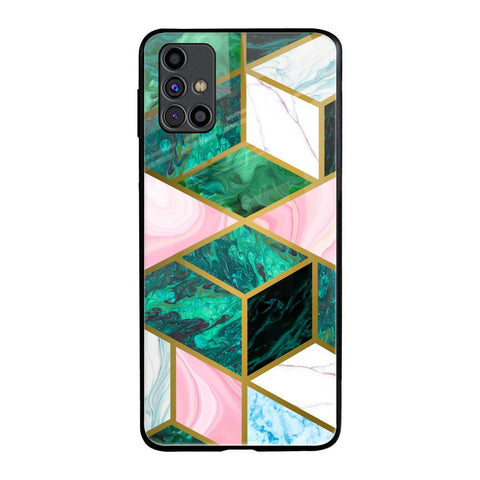 Seamless Green Marble Samsung Galaxy M31s Glass Back Cover Online