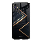 Sleek Golden & Navy Samsung Galaxy M31s Glass Back Cover Online