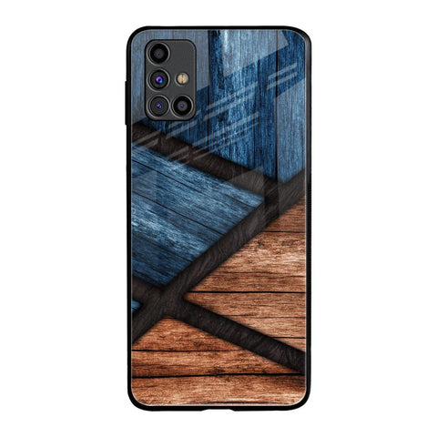 Wooden Tiles Samsung Galaxy M31s Glass Back Cover Online