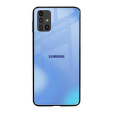 Vibrant Blue Texture Samsung Galaxy M31s Glass Back Cover Online