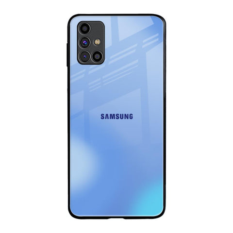Vibrant Blue Texture Samsung Galaxy M31s Glass Back Cover Online