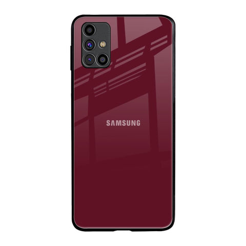 Classic Burgundy Samsung Galaxy M31s Glass Back Cover Online