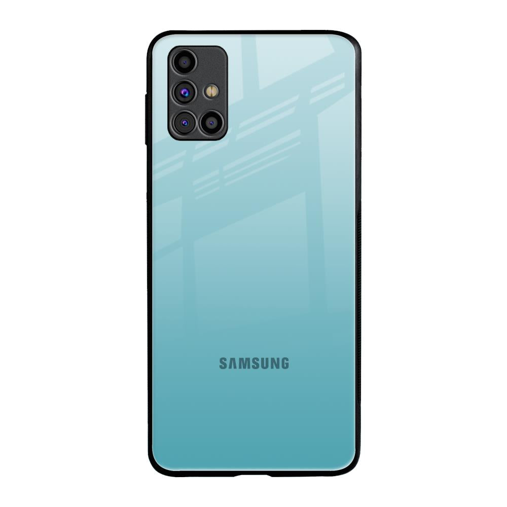 Arctic Blue Samsung Galaxy M31s Glass Back Cover Online