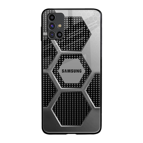 Hexagon Style Samsung Galaxy M31s Glass Back Cover Online