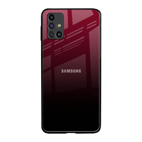 Wine Red Samsung Galaxy M31s Glass Back Cover Online