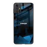 Polygonal Blue Box Samsung Galaxy M31s Glass Back Cover Online